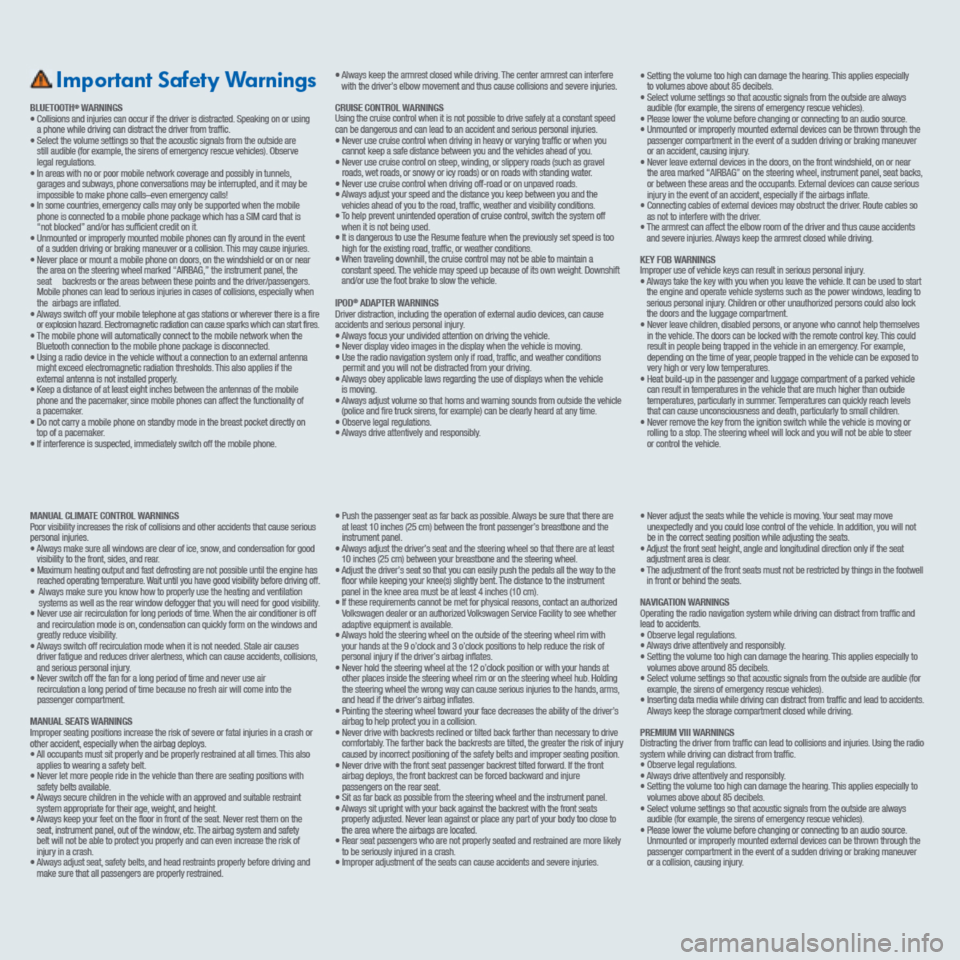VOLKSWAGEN GOLF 2013 5G / 7.G Quick Start Guide 