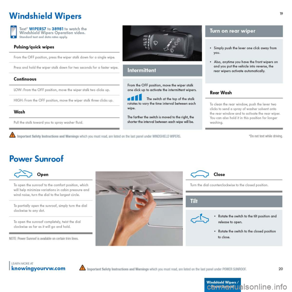 VOLKSWAGEN GOLF 2014 5G / 7.G Quick Start Guide 