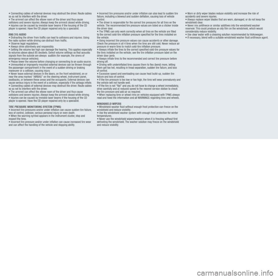 VOLKSWAGEN GOLF 2014 5G / 7.G Quick Start Guide 