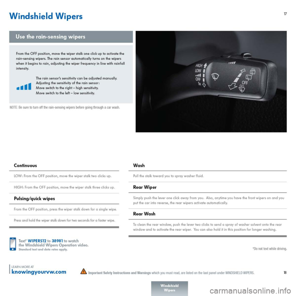 VOLKSWAGEN TIGUAN 2014 1.G Quick Start Guide 