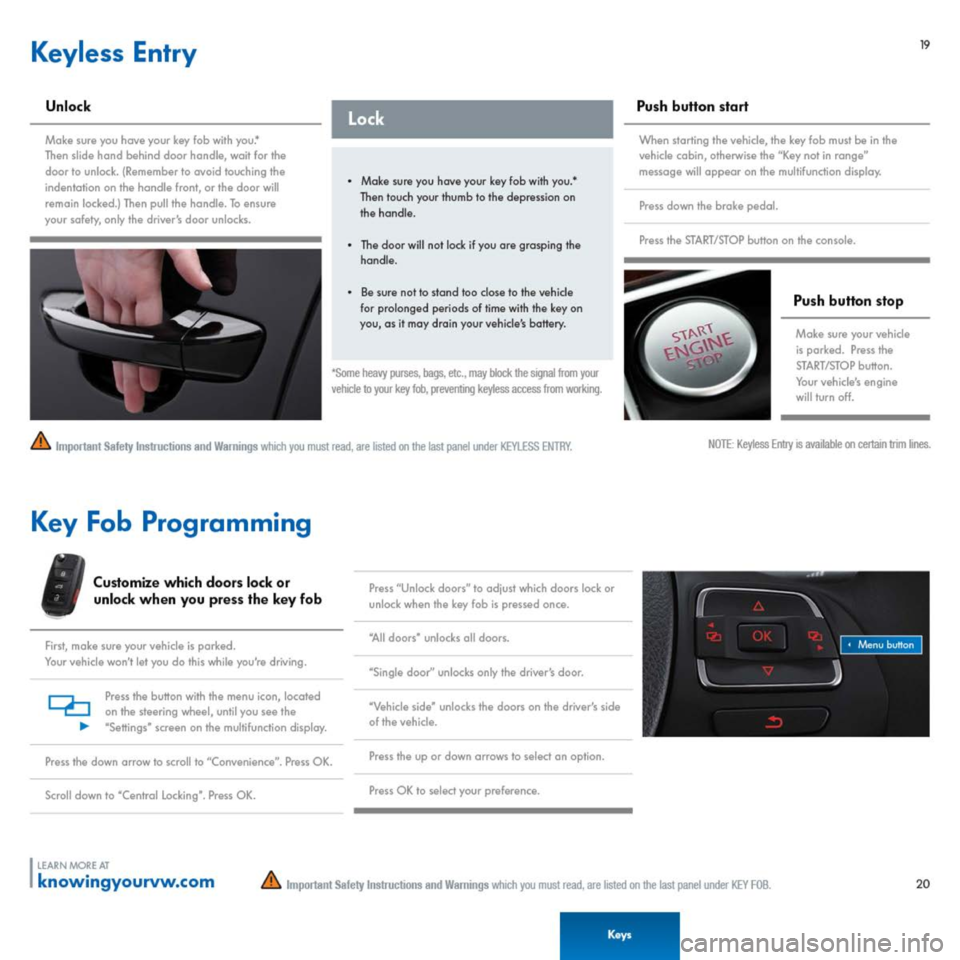 VOLKSWAGEN TIGUAN 2014 1.G Quick Start Guide 