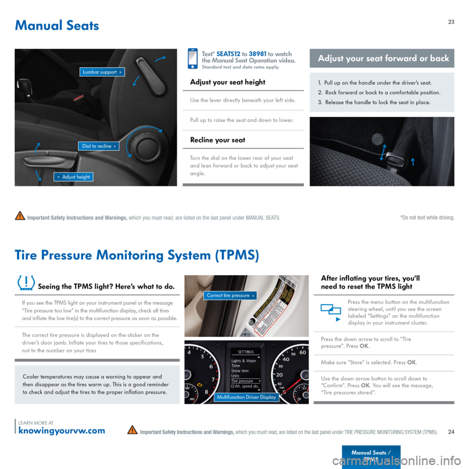 VOLKSWAGEN TIGUAN 2015 1.G Quick Start Guide 