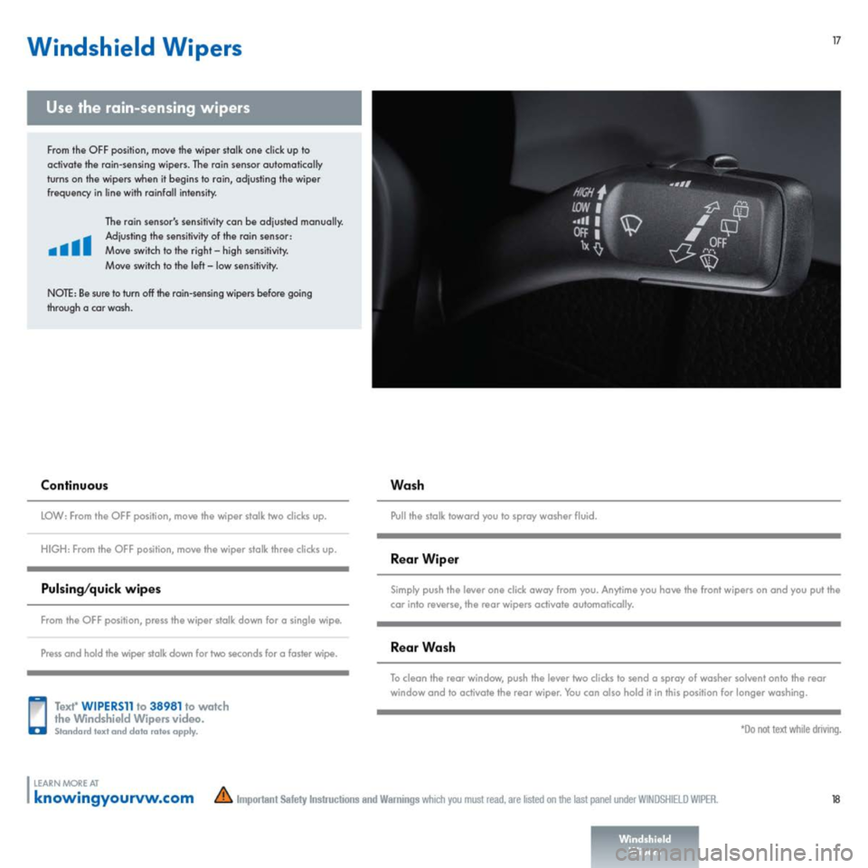 VOLKSWAGEN TOUAREG 2014 2.G Quick Start Guide 