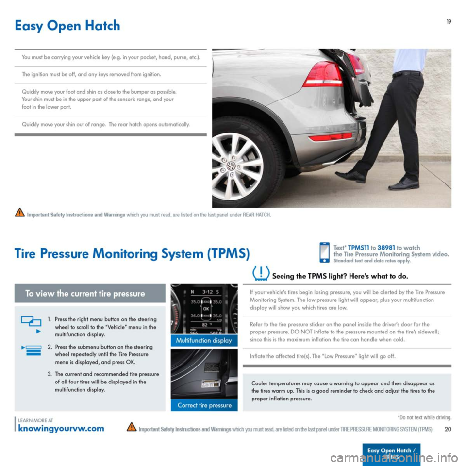 VOLKSWAGEN TOUAREG 2014 2.G Quick Start Guide 