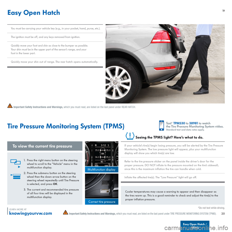 VOLKSWAGEN TOUAREG 2015 2.G Quick Start Guide 