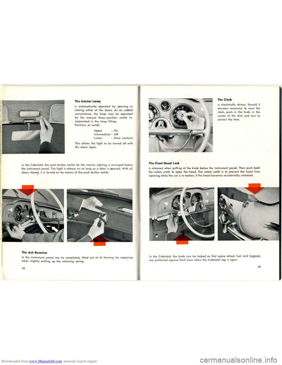 VOLKSWAGEN KARMANN GHIA 1958 1.G Owners Manual Downloaded from www.Manualslib.com manuals search engine   