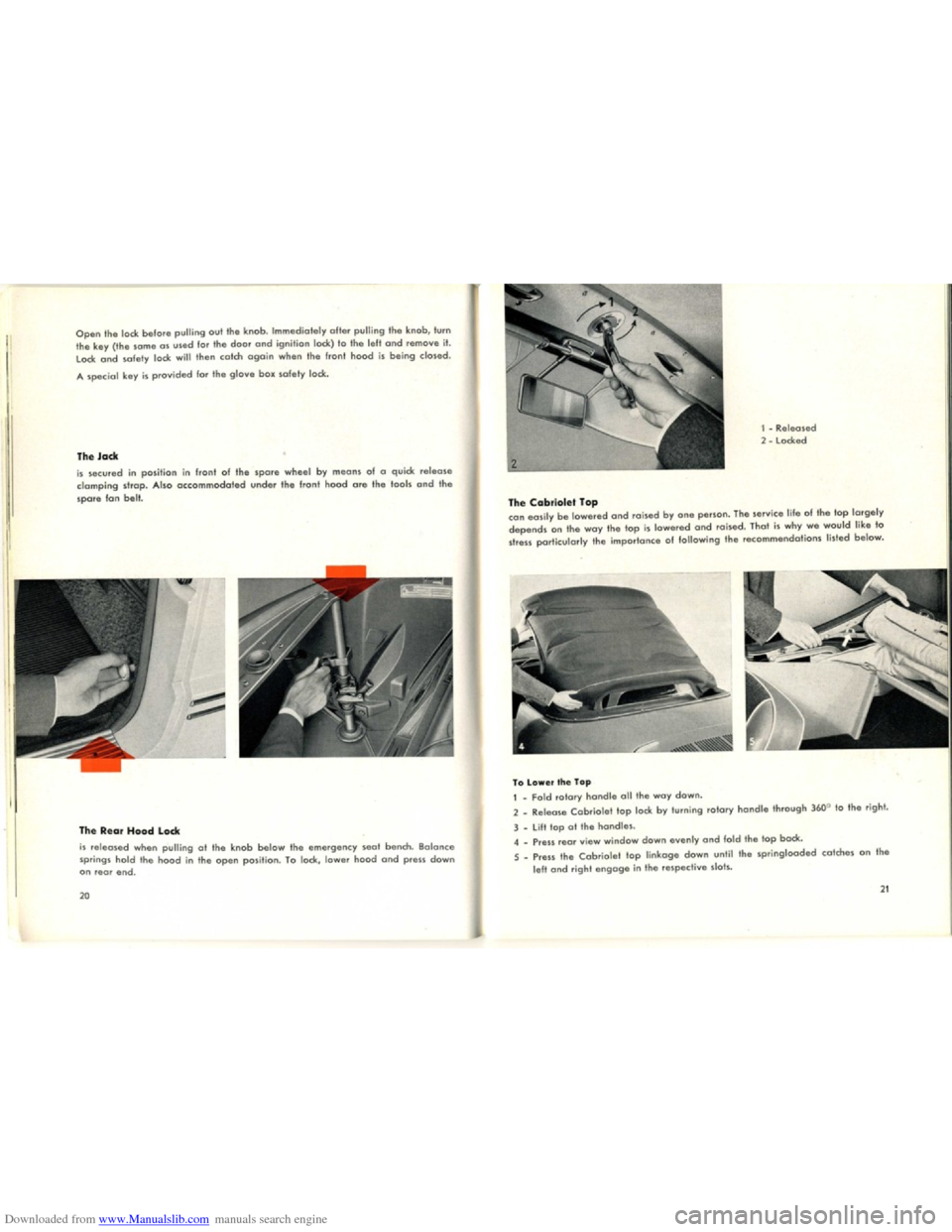 VOLKSWAGEN KARMANN GHIA 1958 1.G Owners Manual Downloaded from www.Manualslib.com manuals search engine   