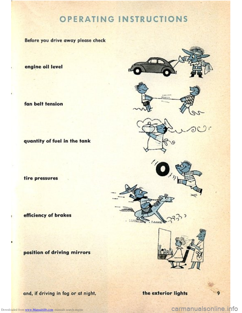 VOLKSWAGEN BEETLE 1960 1.G Owners Manual Downloaded from www.Manualslib.com manuals search engine   