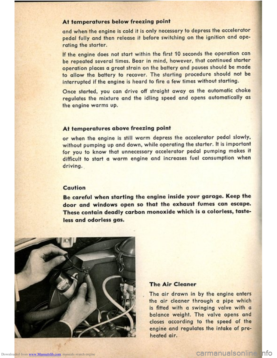 VOLKSWAGEN BEETLE 1960 1.G Owners Manual Downloaded from www.Manualslib.com manuals search engine   