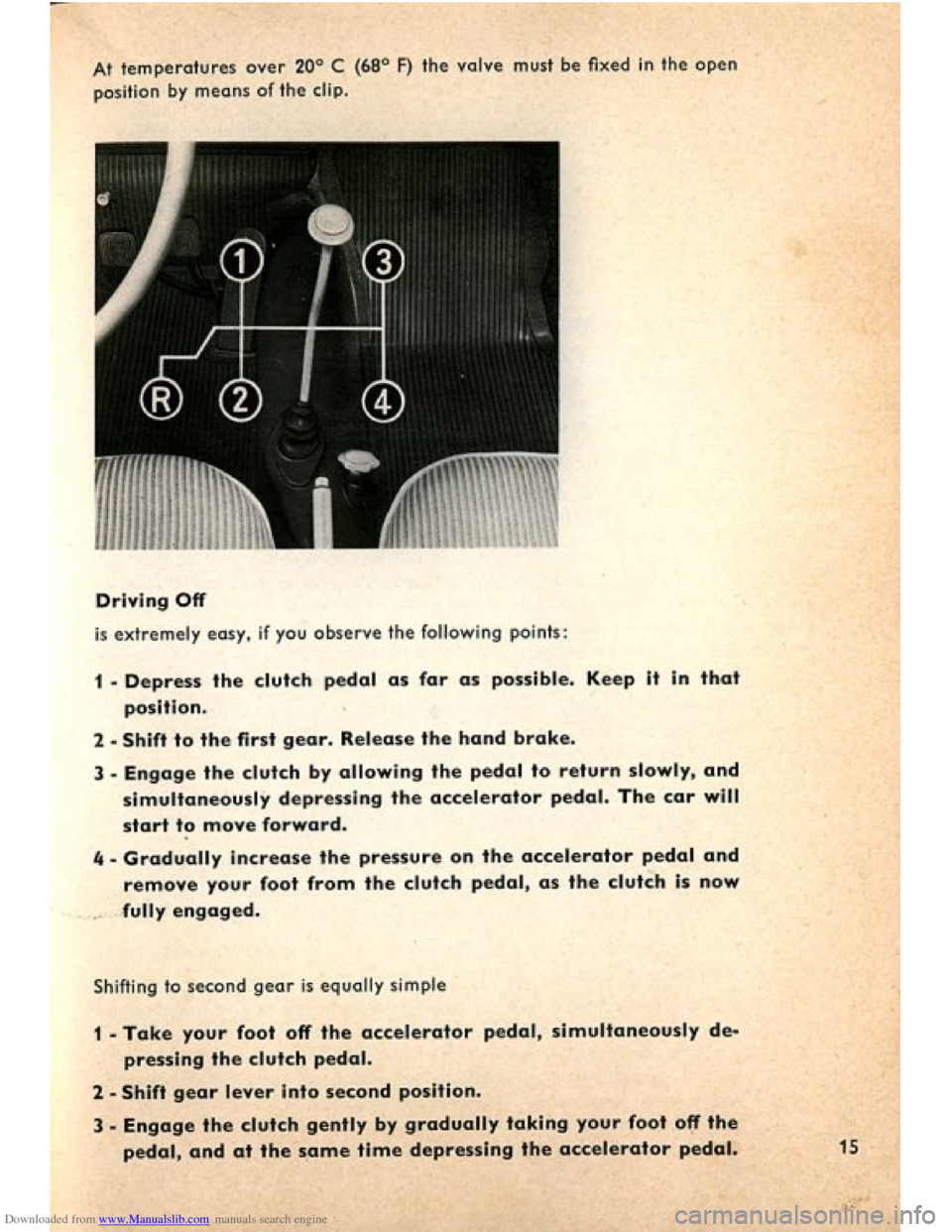 VOLKSWAGEN BEETLE 1960 1.G Owners Manual Downloaded from www.Manualslib.com manuals search engine   