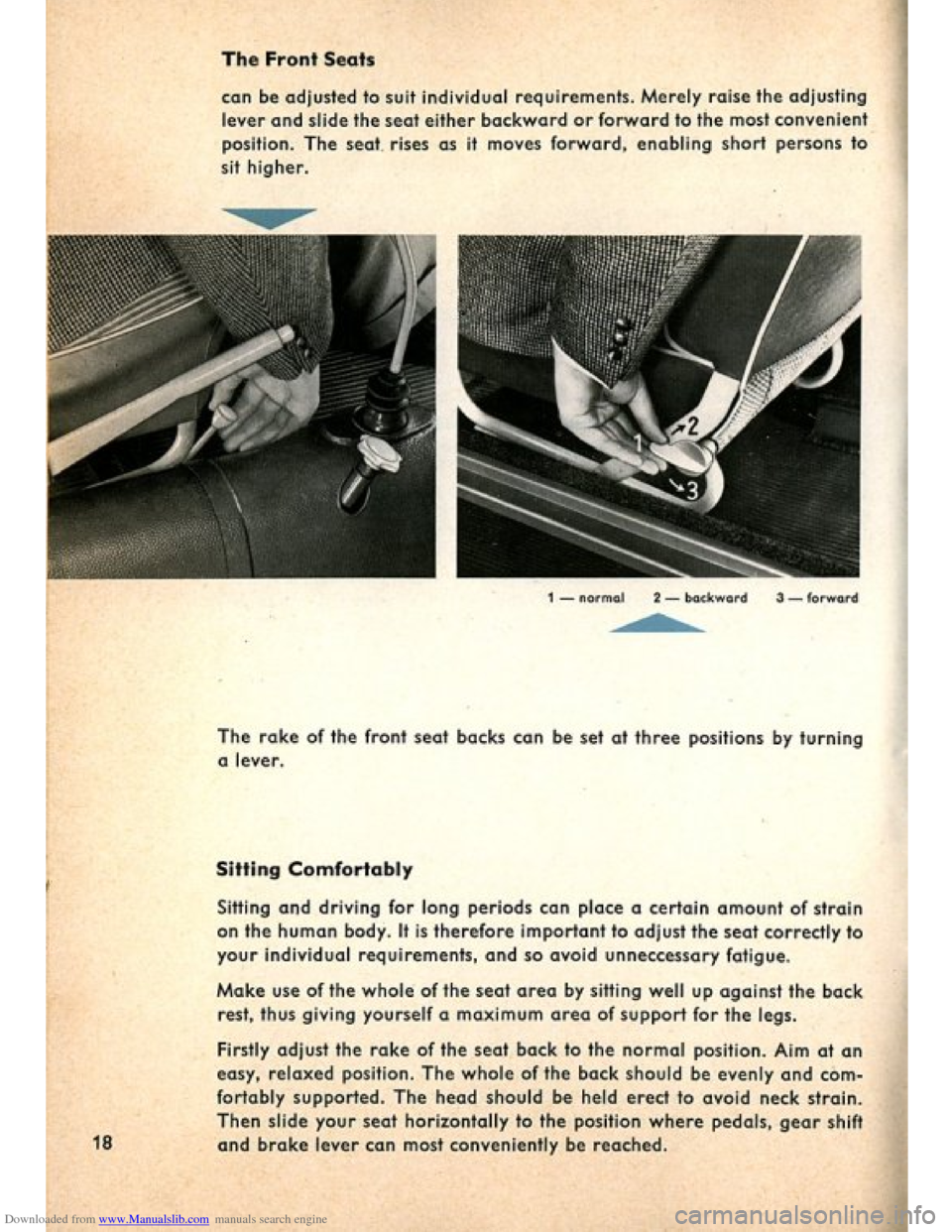 VOLKSWAGEN BEETLE 1960 1.G Owners Manual Downloaded from www.Manualslib.com manuals search engine   