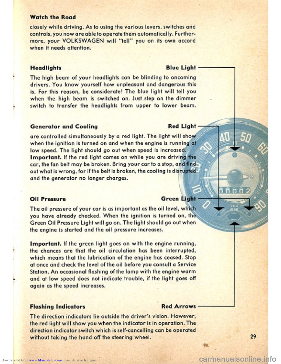 VOLKSWAGEN BEETLE 1960 1.G Owners Manual Downloaded from www.Manualslib.com manuals search engine   