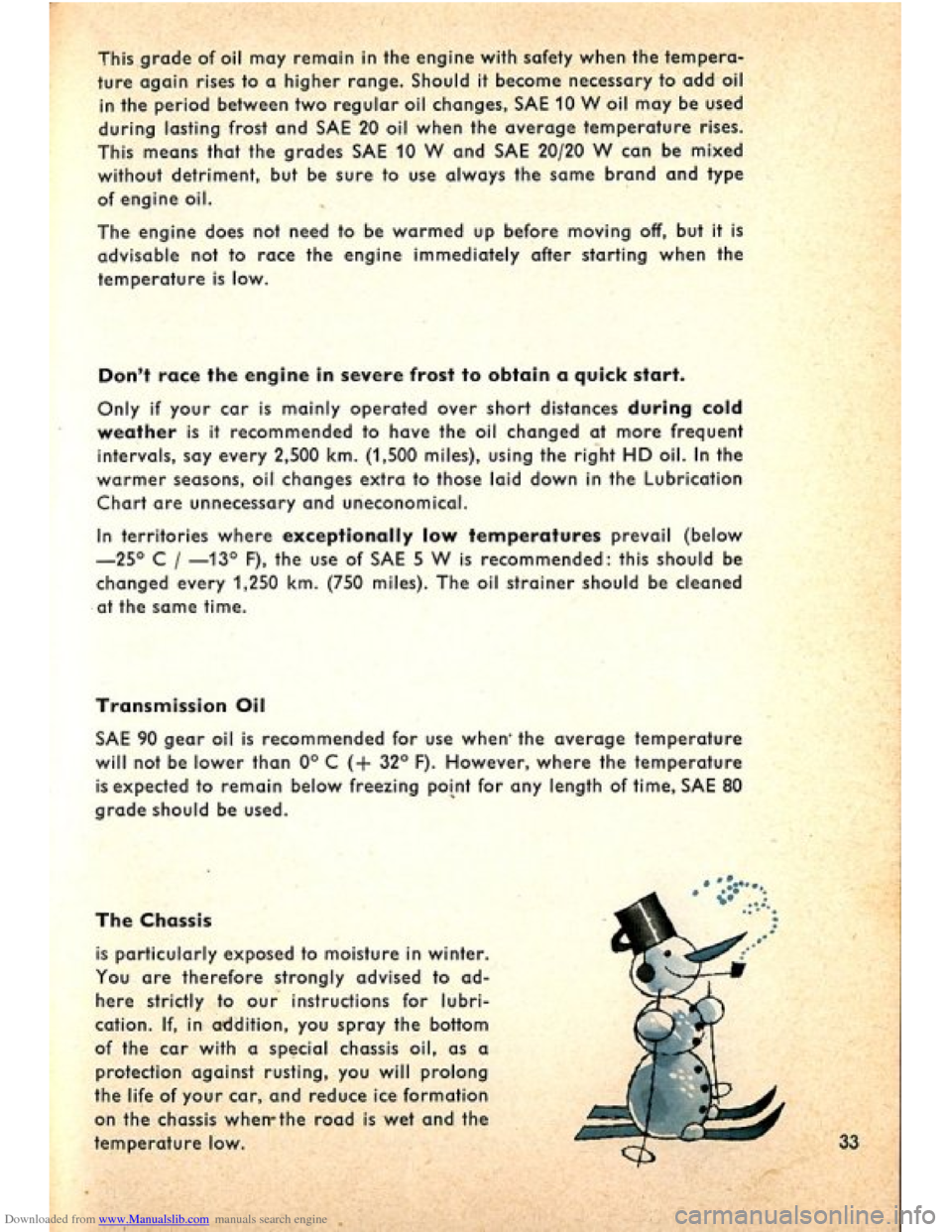VOLKSWAGEN BEETLE 1960 1.G Owners Manual Downloaded from www.Manualslib.com manuals search engine   