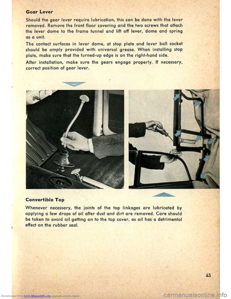 VOLKSWAGEN BEETLE 1960 1.G Owners Manual Downloaded from www.Manualslib.com manuals search engine   