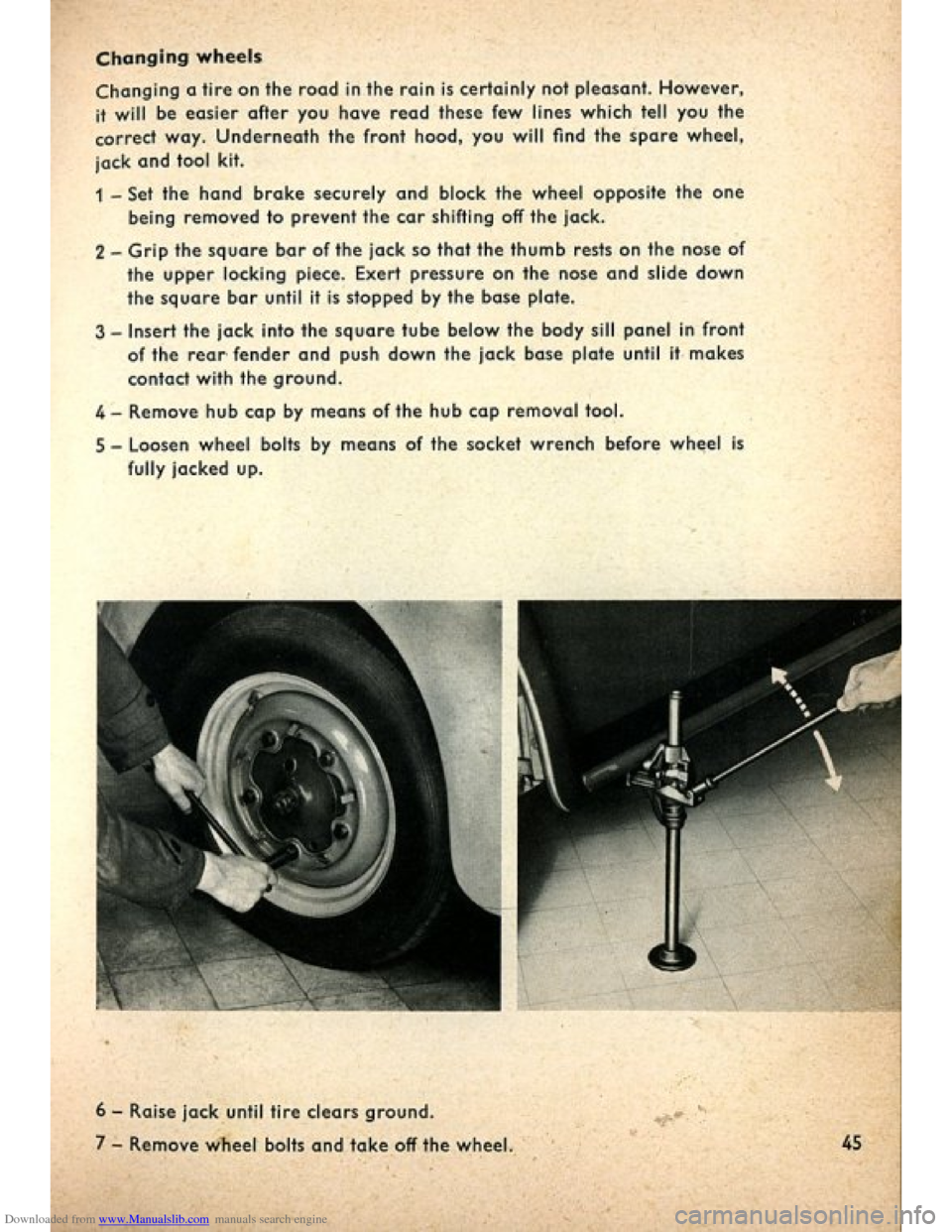 VOLKSWAGEN BEETLE 1960 1.G Owners Manual Downloaded from www.Manualslib.com manuals search engine   