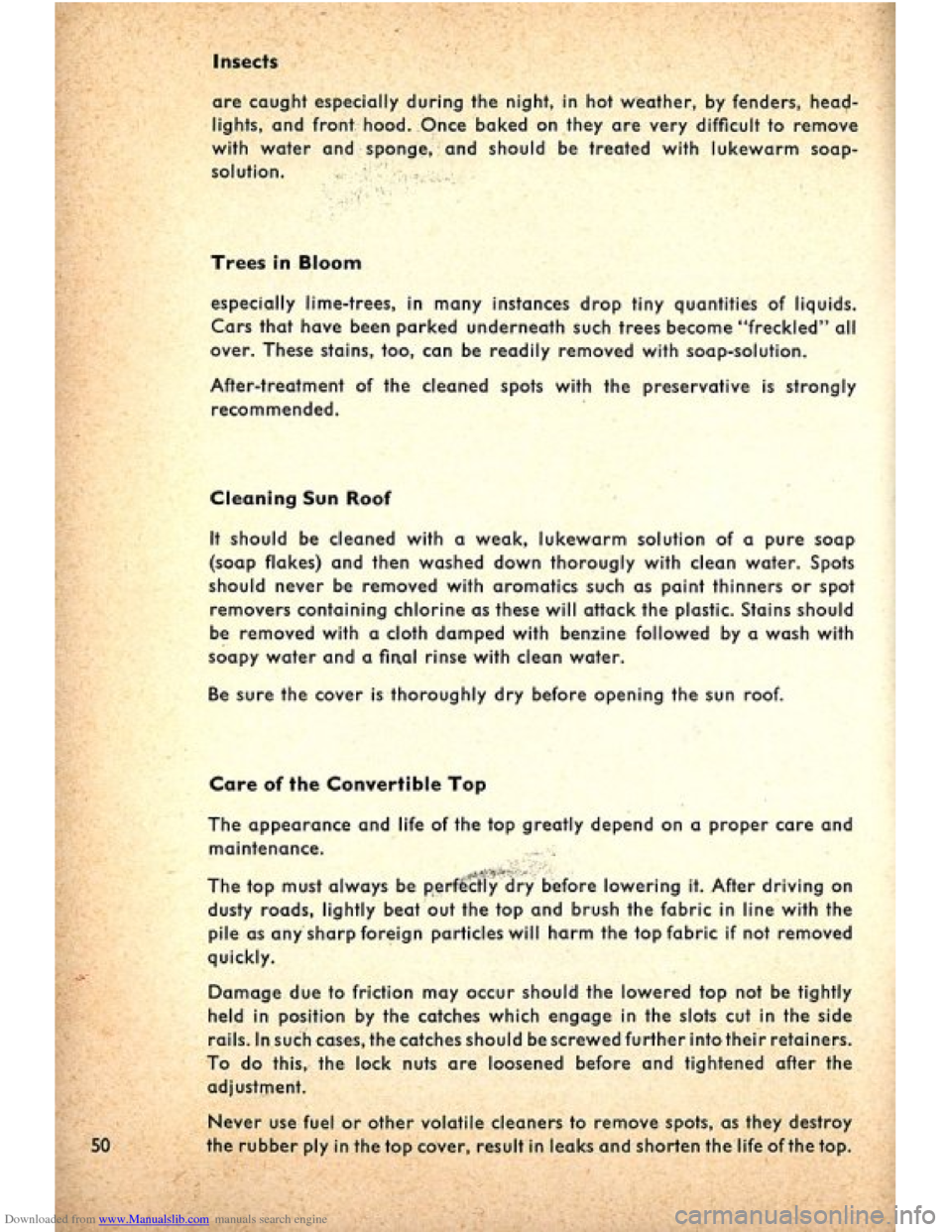 VOLKSWAGEN BEETLE 1960 1.G Owners Manual Downloaded from www.Manualslib.com manuals search engine   