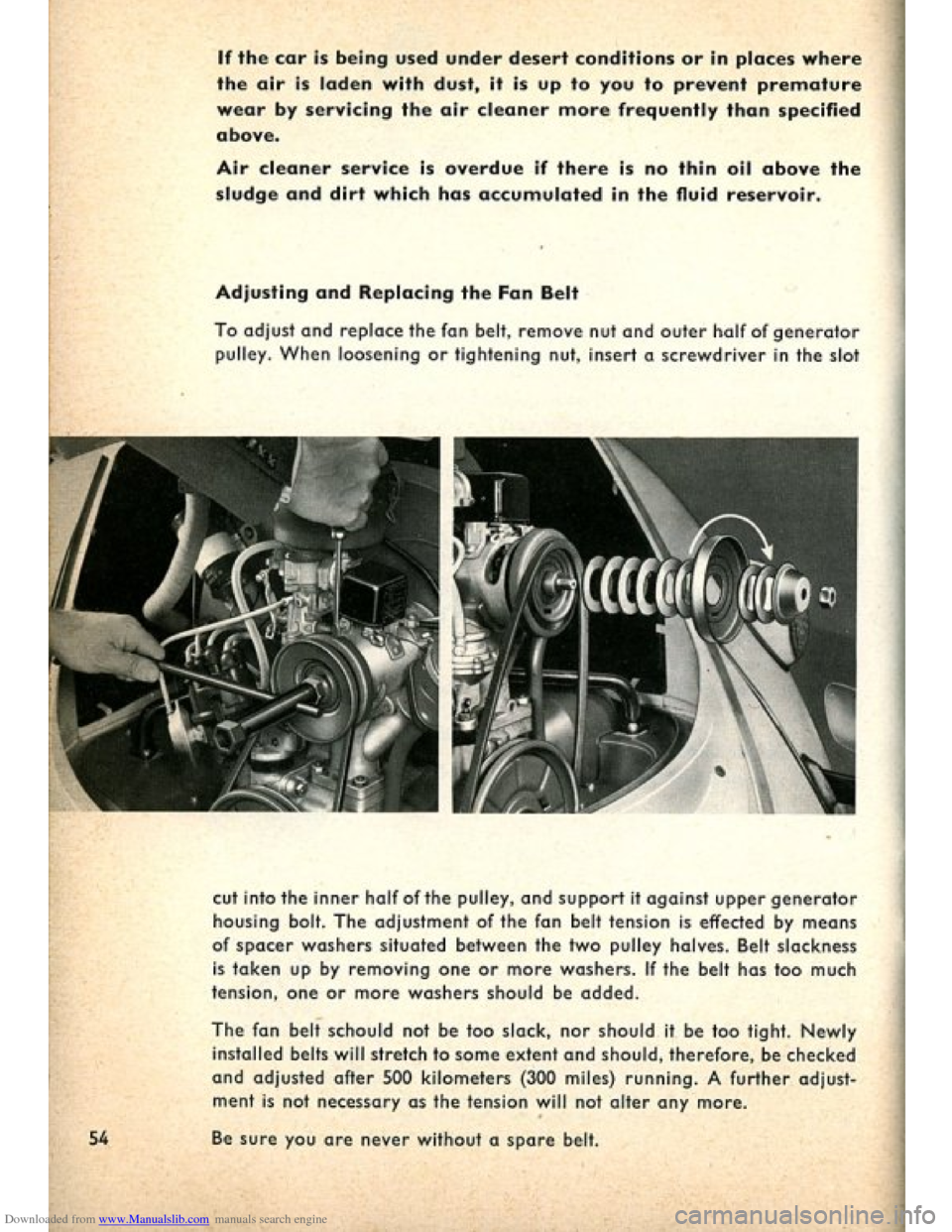 VOLKSWAGEN BEETLE 1960 1.G Owners Manual Downloaded from www.Manualslib.com manuals search engine   