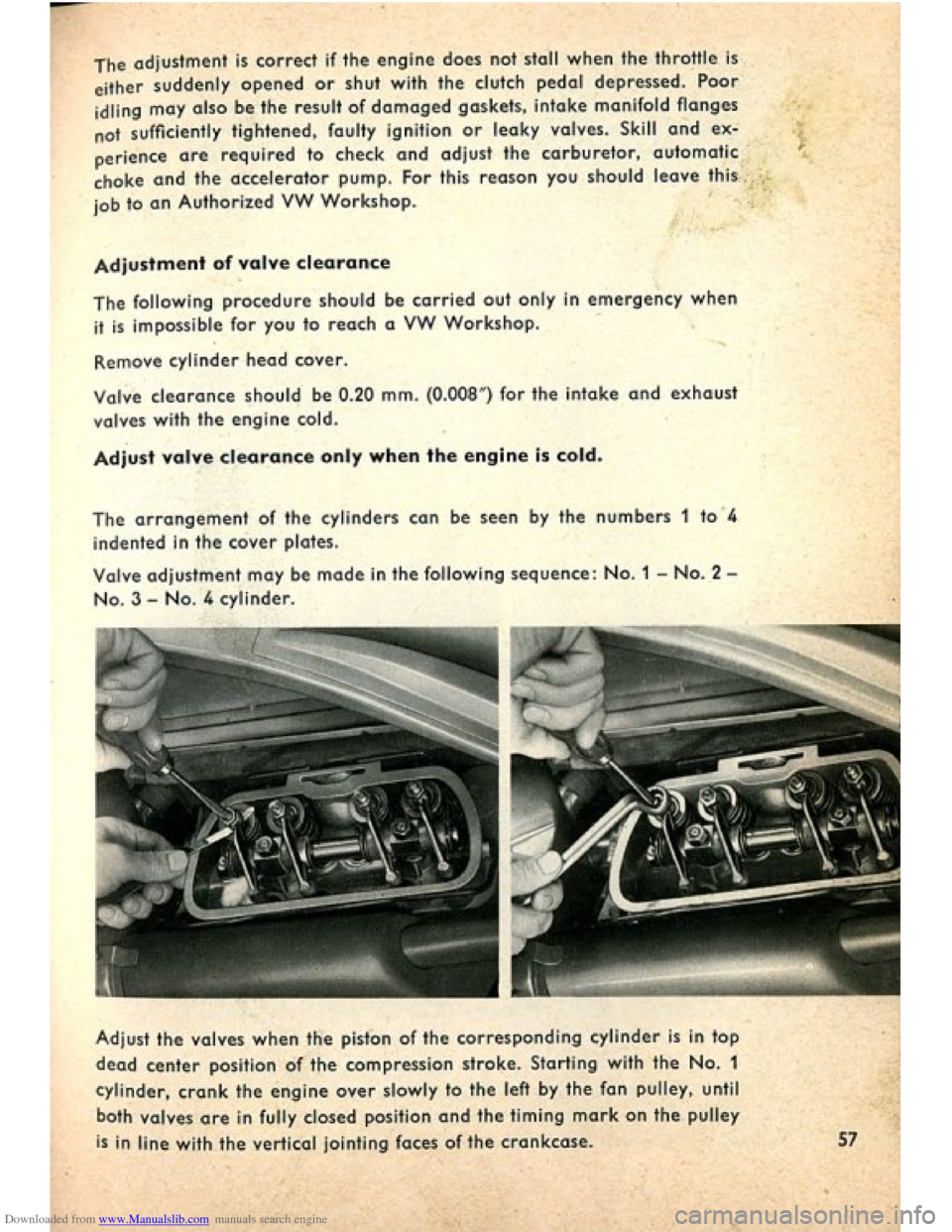 VOLKSWAGEN BEETLE 1960 1.G Owners Manual Downloaded from www.Manualslib.com manuals search engine   