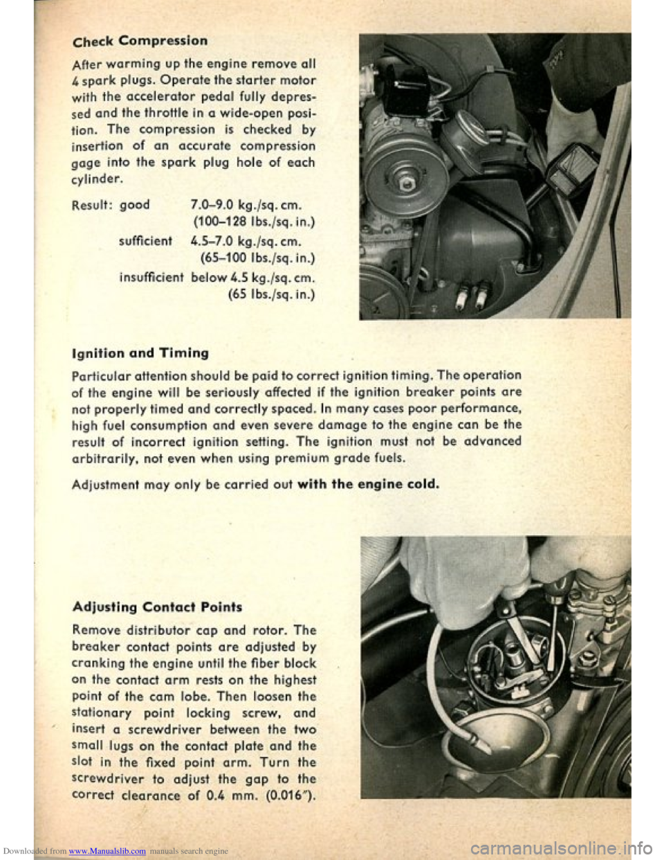 VOLKSWAGEN BEETLE 1960 1.G Owners Manual Downloaded from www.Manualslib.com manuals search engine   
