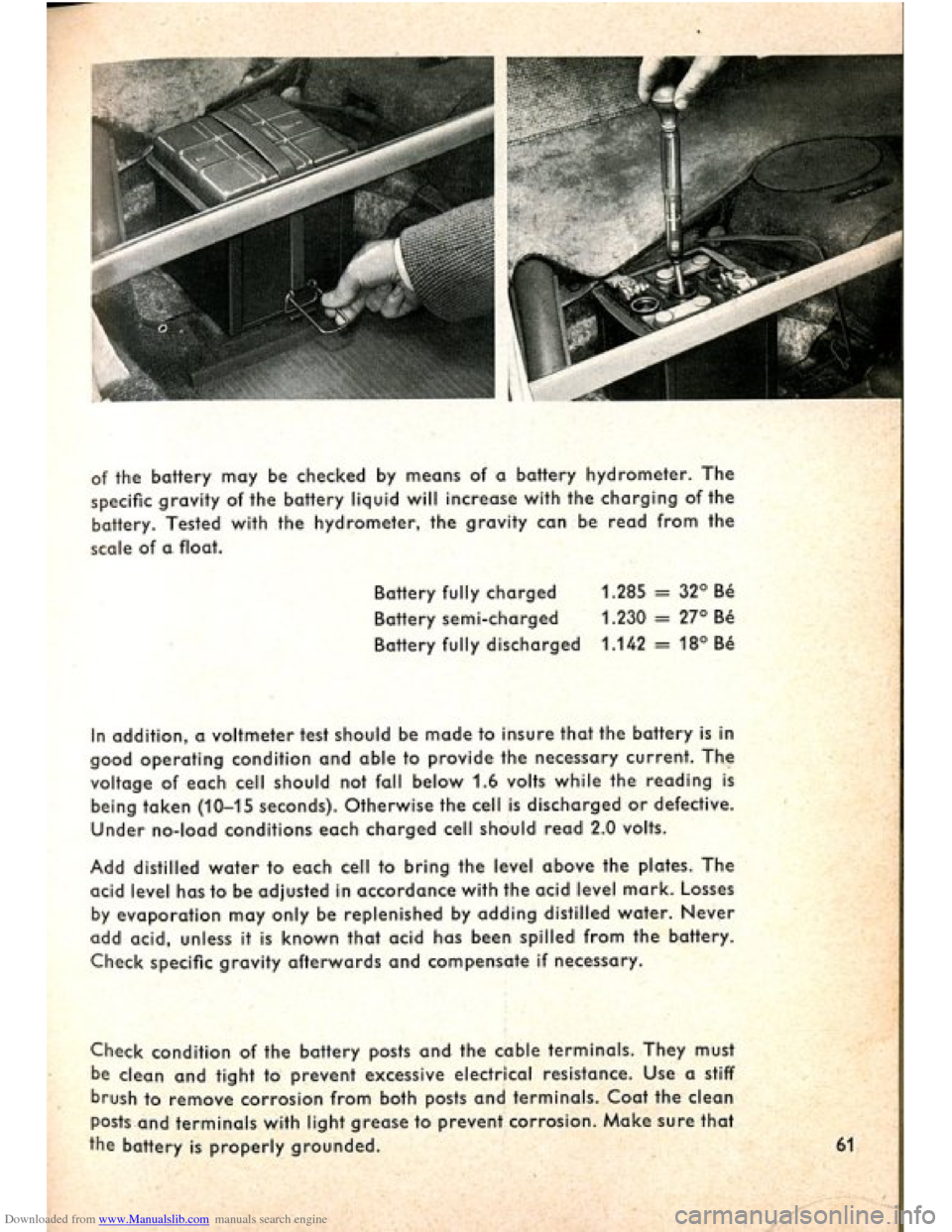 VOLKSWAGEN BEETLE 1960 1.G Owners Manual Downloaded from www.Manualslib.com manuals search engine   