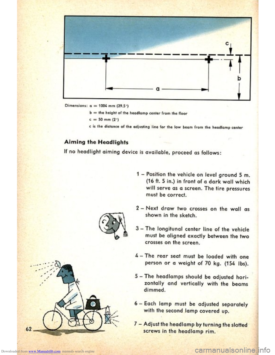 VOLKSWAGEN BEETLE 1960 1.G Owners Manual Downloaded from www.Manualslib.com manuals search engine   