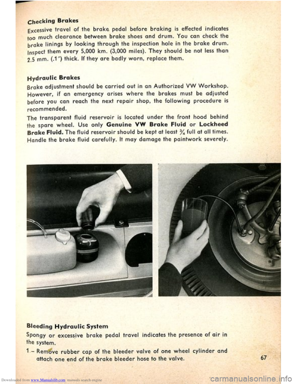 VOLKSWAGEN BEETLE 1960 1.G Owners Manual Downloaded from www.Manualslib.com manuals search engine   