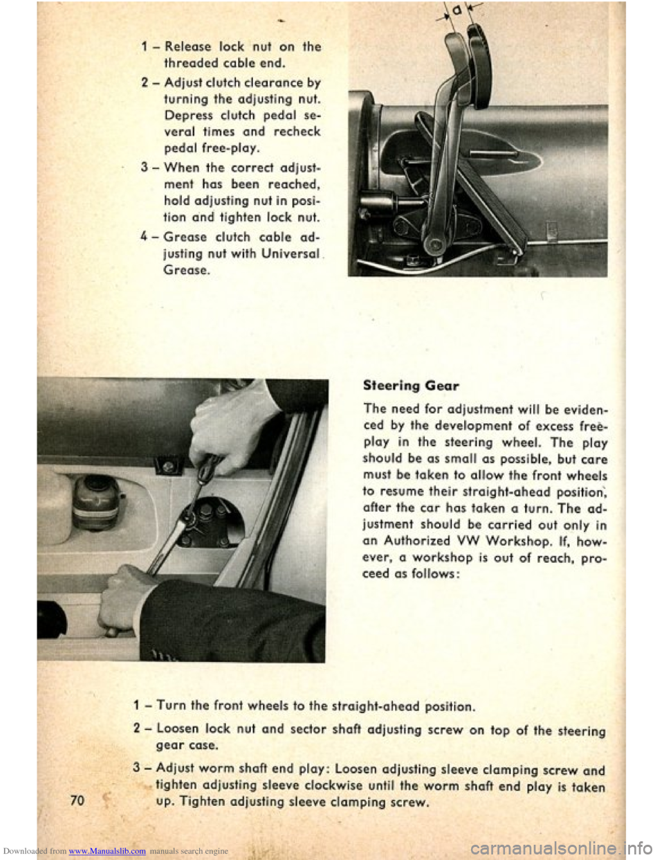 VOLKSWAGEN BEETLE 1960 1.G Owners Manual Downloaded from www.Manualslib.com manuals search engine   
