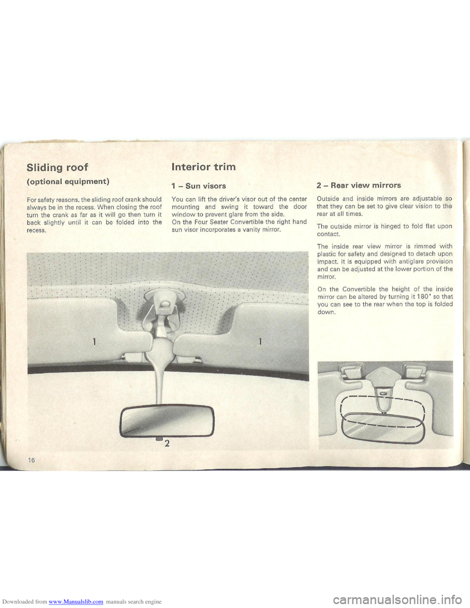 VOLKSWAGEN BEETLE 1970 1.G Owners Manual Downloaded from www.Manualslib.com manuals search engine   