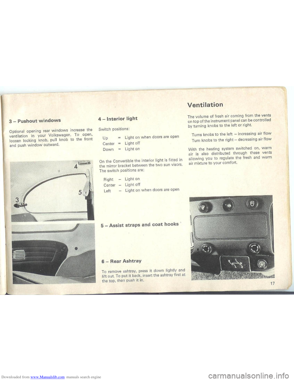 VOLKSWAGEN BEETLE 1970 1.G Owners Manual Downloaded from www.Manualslib.com manuals search engine   