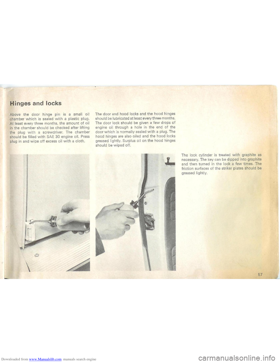 VOLKSWAGEN BEETLE 1970 1.G Owners Manual Downloaded from www.Manualslib.com manuals search engine   