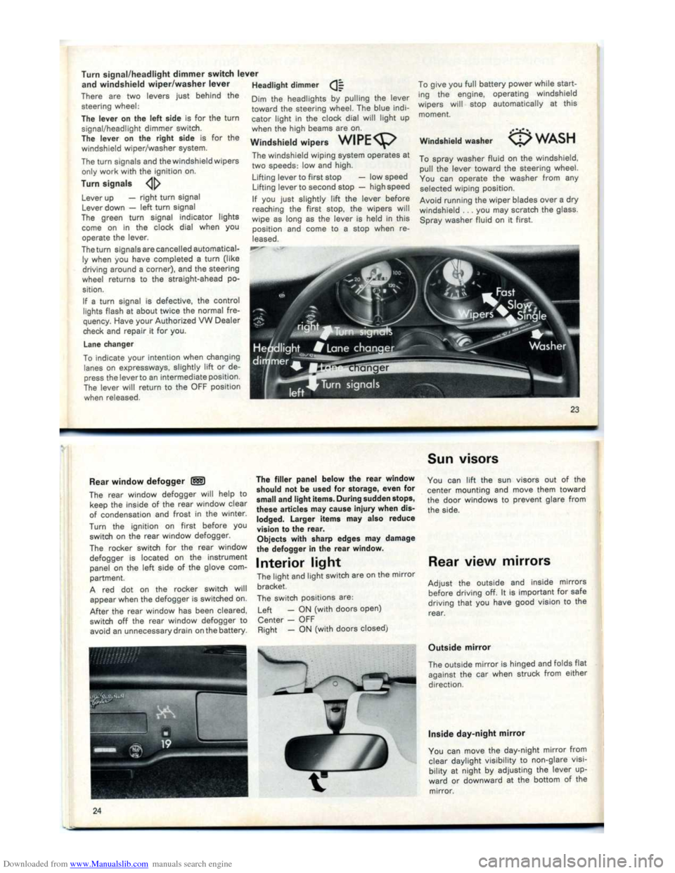 VOLKSWAGEN KARMANN GHIA 1973 1.G Owners Manual Downloaded from www.Manualslib.com manuals search engine   