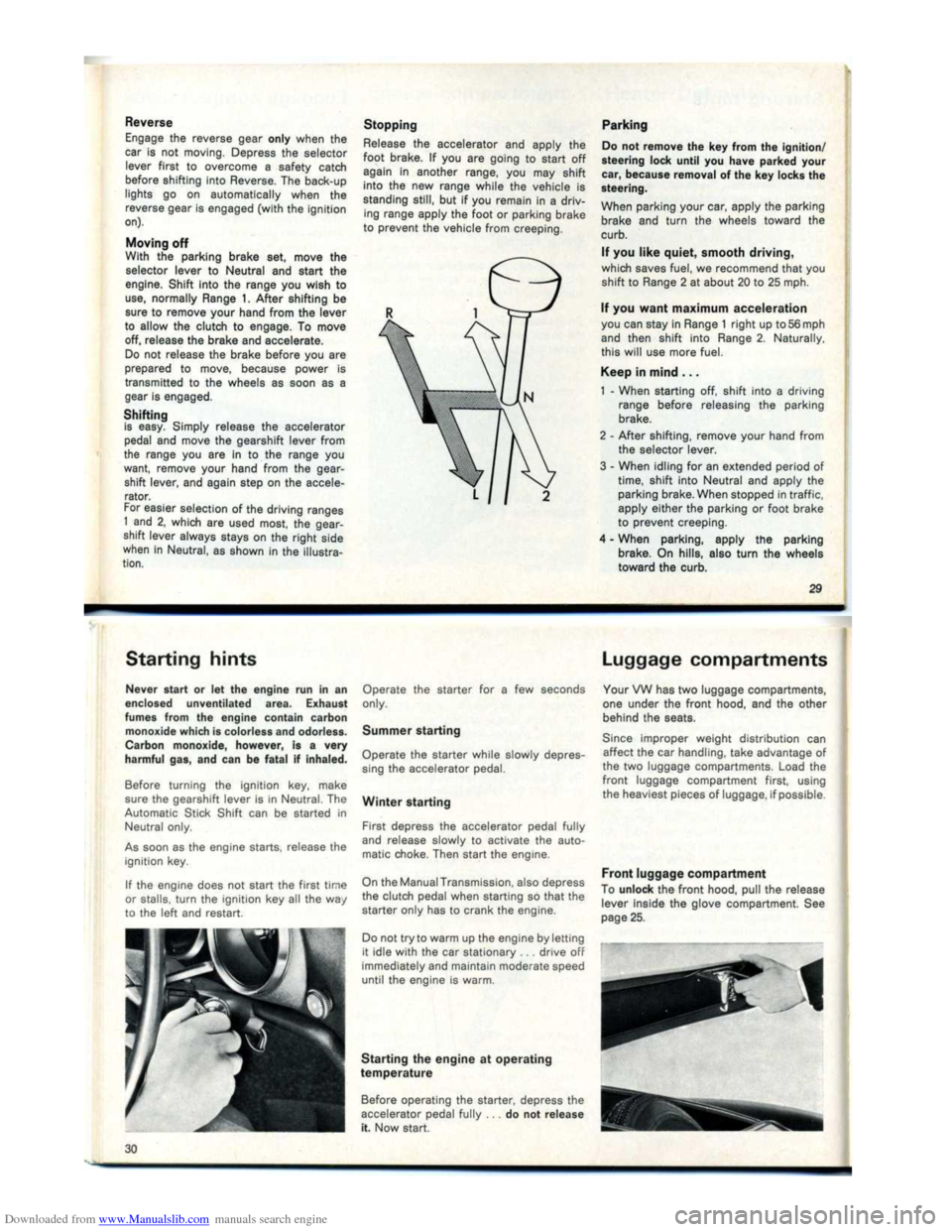 VOLKSWAGEN KARMANN GHIA 1973 1.G Owners Manual Downloaded from www.Manualslib.com manuals search engine   