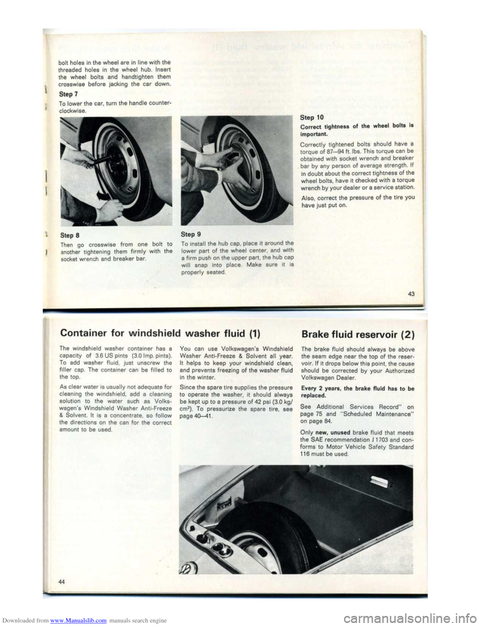 VOLKSWAGEN KARMANN GHIA 1973 1.G Owners Manual Downloaded from www.Manualslib.com manuals search engine   