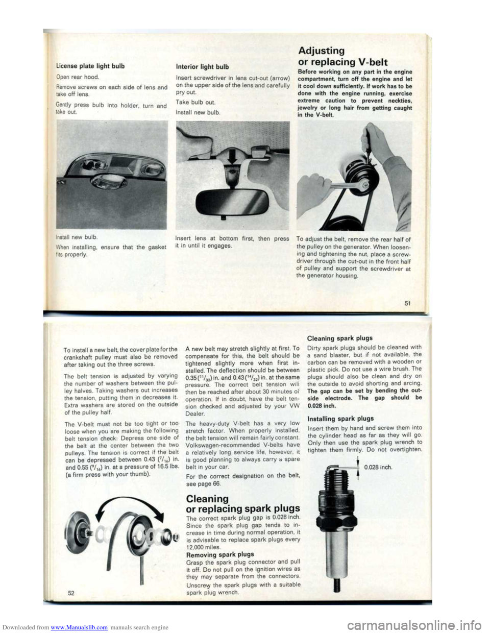 VOLKSWAGEN KARMANN GHIA 1973 1.G Owners Manual Downloaded from www.Manualslib.com manuals search engine   