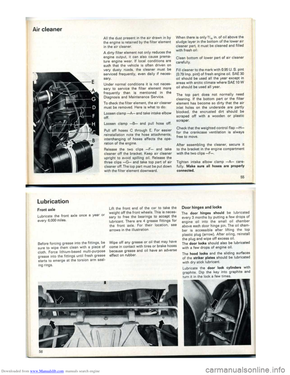VOLKSWAGEN KARMANN GHIA 1973 1.G Owners Manual Downloaded from www.Manualslib.com manuals search engine   