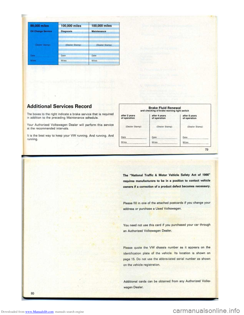 VOLKSWAGEN KARMANN GHIA 1973 1.G Owners Manual Downloaded from www.Manualslib.com manuals search engine   