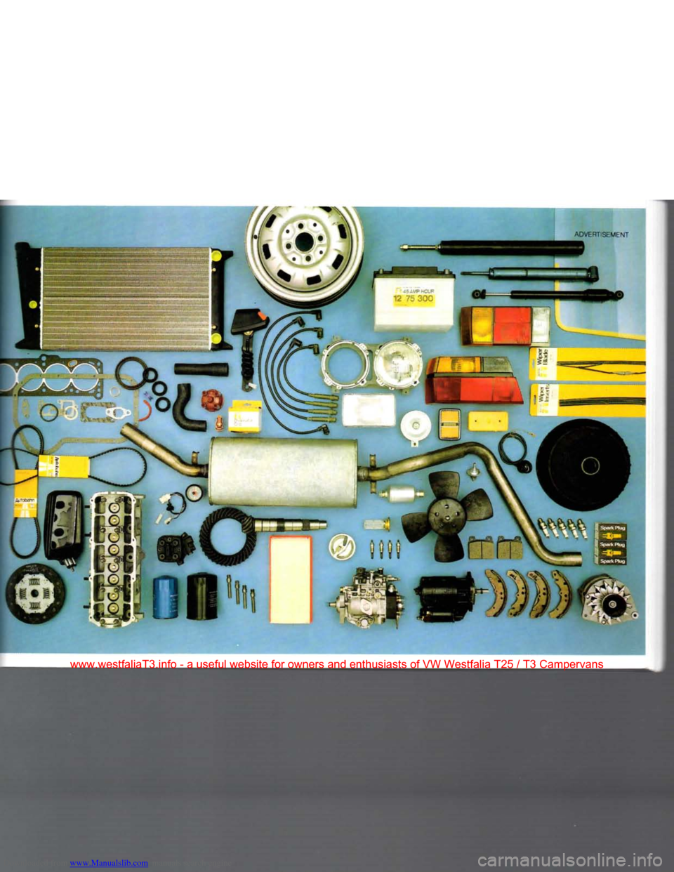 VOLKSWAGEN TRANSPORTER 1990 T4 / 4.G Owners Manual Downloaded from www.Manualslib.com manuals search engine 
 
 
www.westfaliaT3.info  - a  useful  website  for owners  and enthusiasts  of VW  Westfalia  T25 / T3  Campervans   