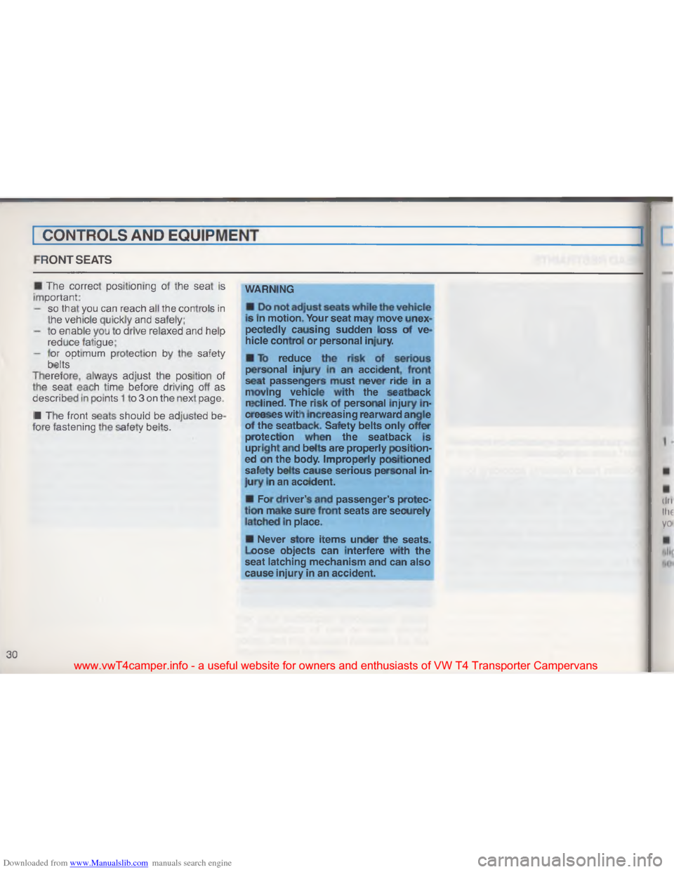 VOLKSWAGEN TRANSPORTER 1993 T4 / 4.G Owners Manual Downloaded from www.Manualslib.com manuals search engine \017
\(
#
\030\007
\004\003\001f
" \003
\005 &
\023\034\001
B
\004
\007 \001
\(
\034 \007\023
\007
& ;
#
\004\003
\023
\(
\004\003 ;
# :
#
%
\0