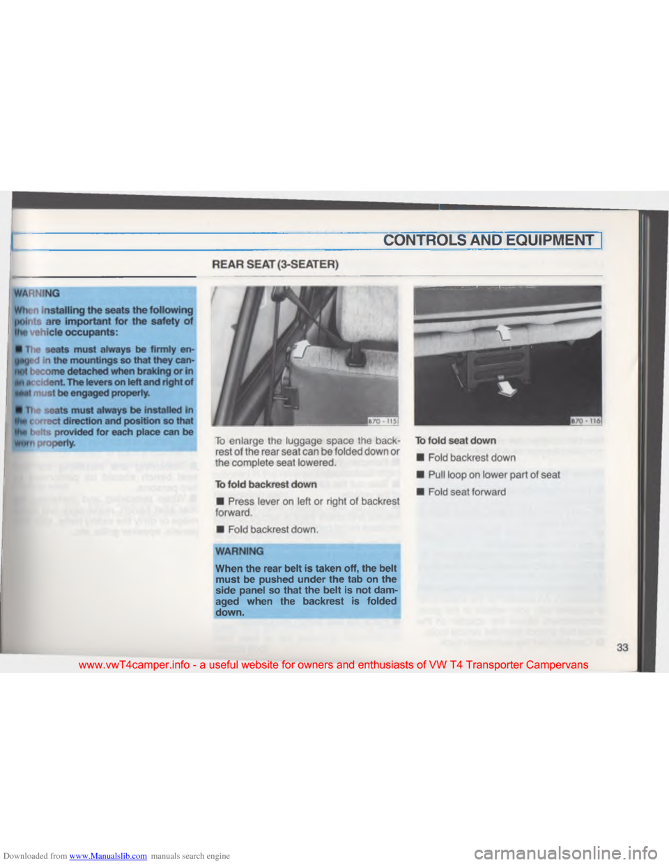 VOLKSWAGEN TRANSPORTER 1993 T4 / 4.G Owners Manual Downloaded from www.Manualslib.com manuals search engine [\030
\017
\t
M #
 
 
www.vwT4camper.info  - a  useful  website  for owners  and enthusiasts  of VW  T4 Transporter  Campervans   