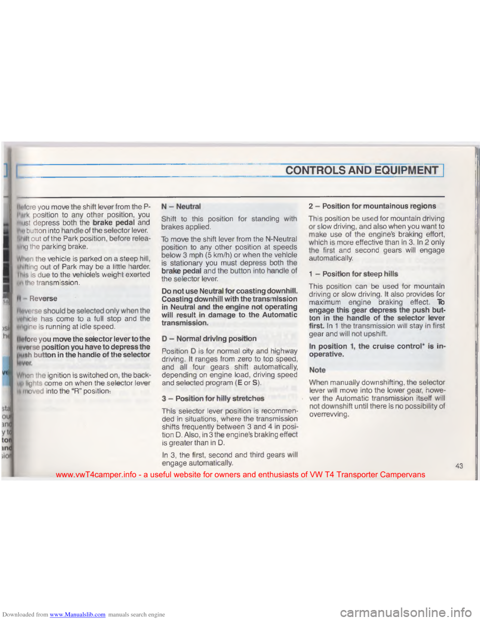 VOLKSWAGEN TRANSPORTER 1993 T4 / 4.G Owners Manual Downloaded from www.Manualslib.com manuals search engine .
\022
\017
\024
\016
\022
\003 \f
\017
\f
\020\001 \017
\f\001
\017\001 \t
+ *
:\001
\006 \027
\006
\006
\f
\f
[
\004
\037\002
5

\002 \004\0