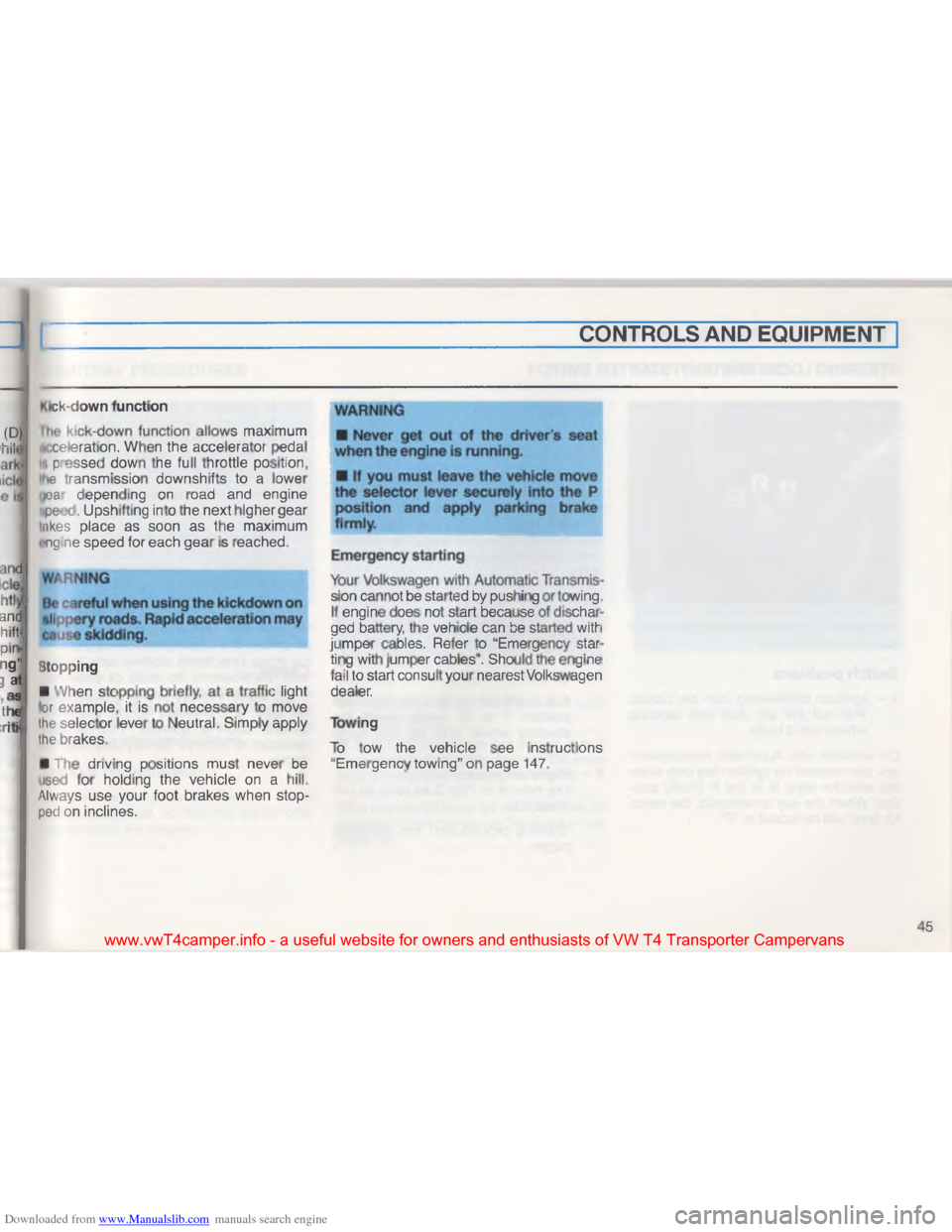 VOLKSWAGEN TRANSPORTER 1993 T4 / 4.G Owners Manual Downloaded from www.Manualslib.com manuals search engine PC\006\017
\021
\003
J
 \006
\037
\033
\002 \t \006
\036
\006

"

<
\036
.
 \022

\022 \023
\017
\036
* \022
\033
\034
8/ \031\001
\027
\002\00