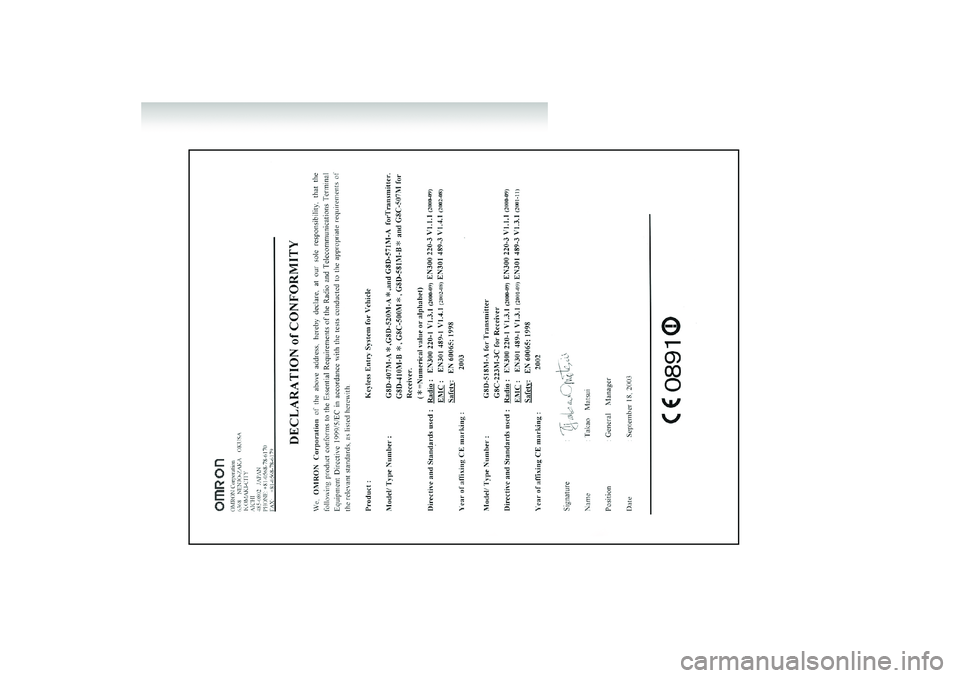 MITSUBISHI GRANDIS 2008  Owners Manual (in English) DECLARATIONS_XP06_left.fm  Page 5  Wednesday, November 23, 2005  10:03 AM 