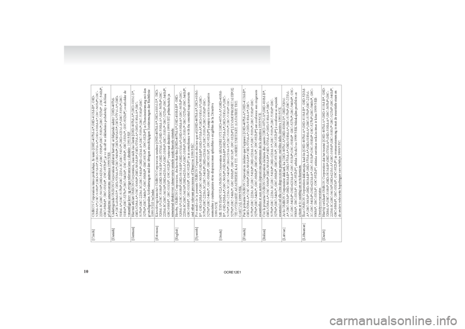 MITSUBISHI L200 2012  Owners Manual (in English) 10
OCRE12E1  