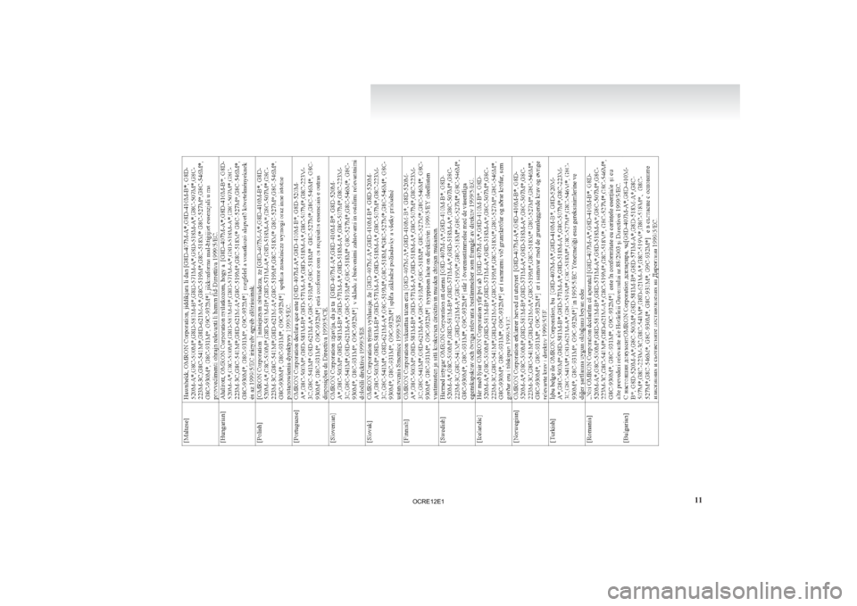 MITSUBISHI L200 2012  Owners Manual (in English) 11
OCRE12E1  