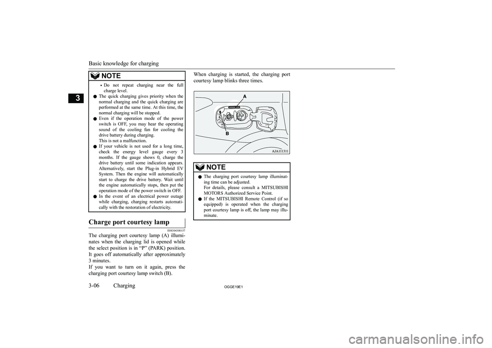 MITSUBISHI OUTLANDER PHEV 2019  Owners Manual (in English) �N�O�T�E�