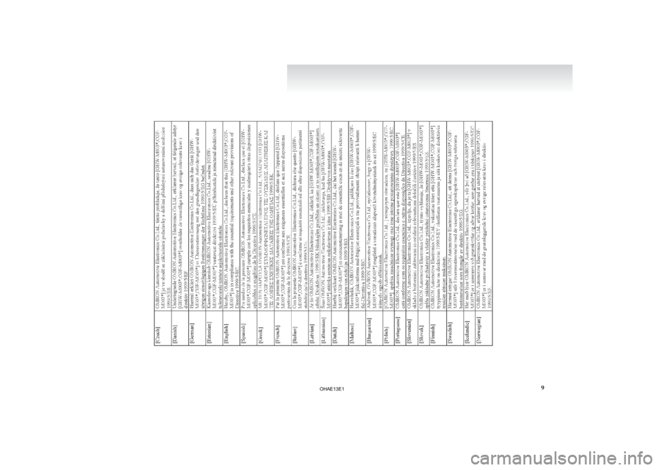 MITSUBISHI iMiEV 2013  Owners Manual (in English) 9  
OHAE13E1  