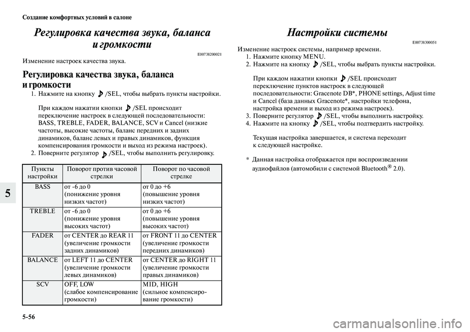 MITSUBISHI OUTLANDER 2016 Руководство по эксплуатации и техобслуживанию (in Russian) 5
56 СозданиHK комфортных условиH: в салонHK
5Регулировка качесХUва звукаХк, балаХbса
игромкосХUи
E00738200021Изменени MITSUBISHI OUTLANDER 2016 Руководство по эксплуатации и техобслуживанию (in Russian) 5
56 СозданиHK комфортных условиH: в салонHK
5Регулировка качесХUва звукаХк, балаХbса
игромкосХUи
E00738200021Изменени