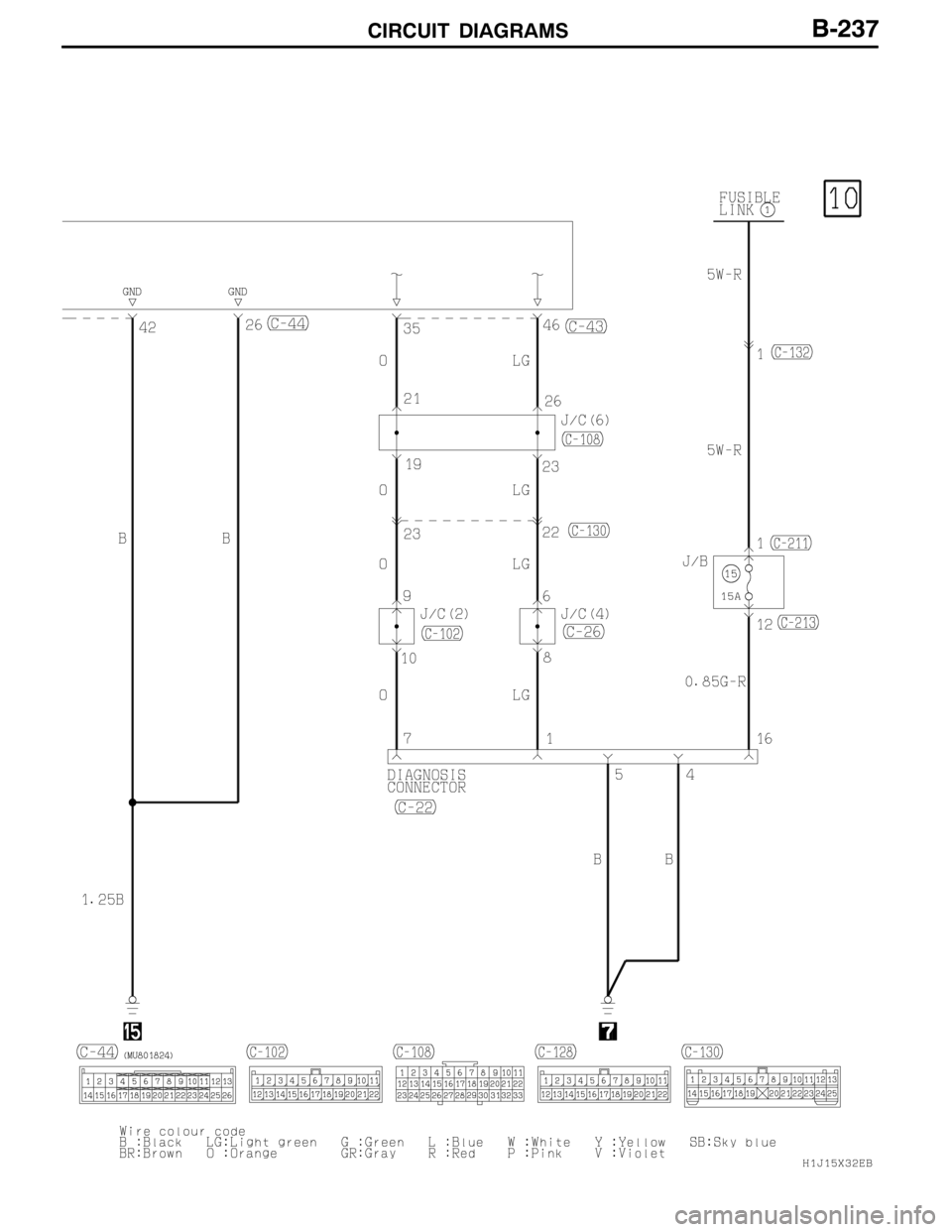 MITSUBISHI LANCER EVOLUTION 2007  Service Repair Manual CIRCUIT DIAGRAMSB-237 