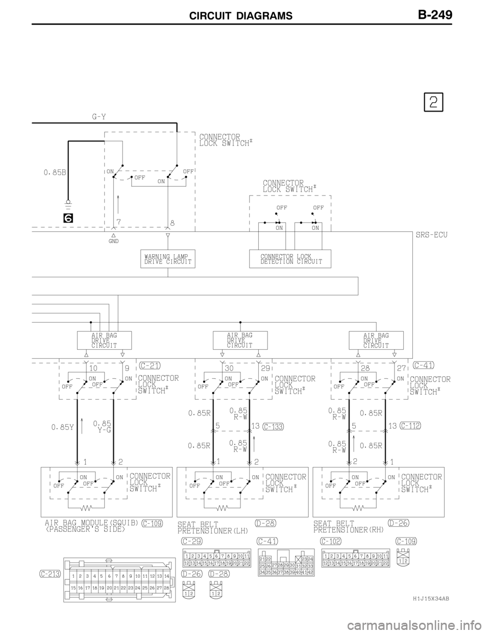 MITSUBISHI LANCER EVOLUTION 2007  Service Repair Manual CIRCUIT DIAGRAMSB-249 