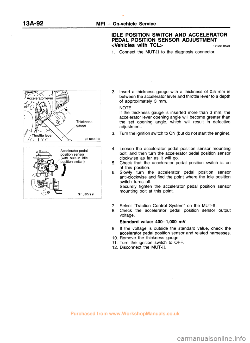 MITSUBISHI CARISMA 1995  Workshop Manual 
 
www.WorkshopManuals.co.uk

 
Purchased from www.WorkshopManuals.co.uk 